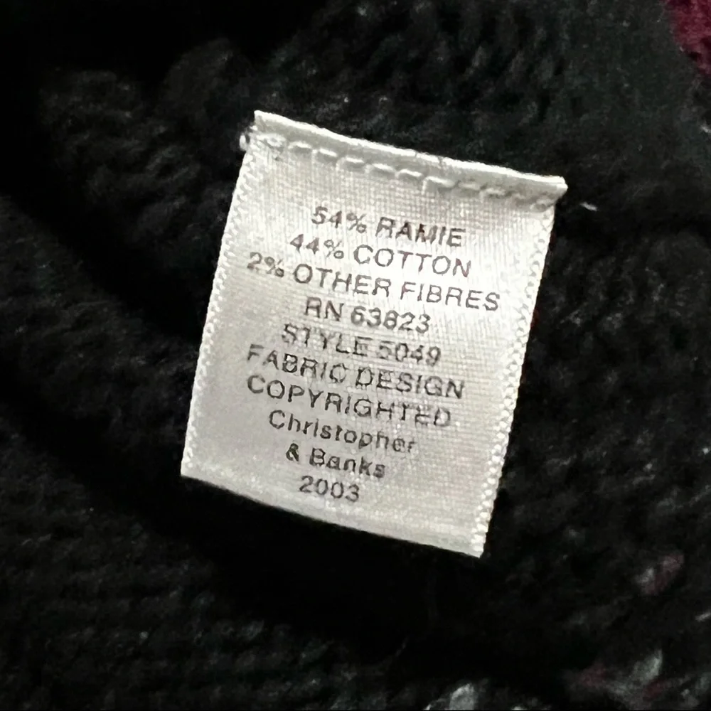 Christopher & Banks Hand Embroidered Dogs Rolled Neck Holiday Sweater - Picture 9 of 9